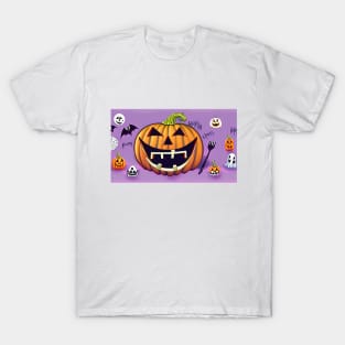 Jack-o'-lantern with Teeth and a Fork T-Shirt